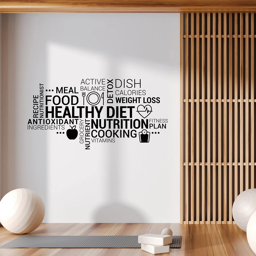Nutrition For Health Fitness & Sport Melvin Williams - 영감을주는 건강한 식사 비닐 벽 데칼